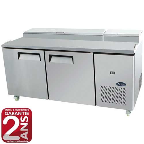Table réfrigérée type saladette avec kit réfrigéré intégré 2 ou 3 portes  inox en vente chez Allo CHR au prix de 1 960,00 €