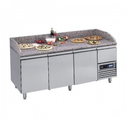 Table à pizza 2, 3 ou 4 portes 600x400 mm+ tiroir neutre "CHEF PIZZA" - MERCATUS